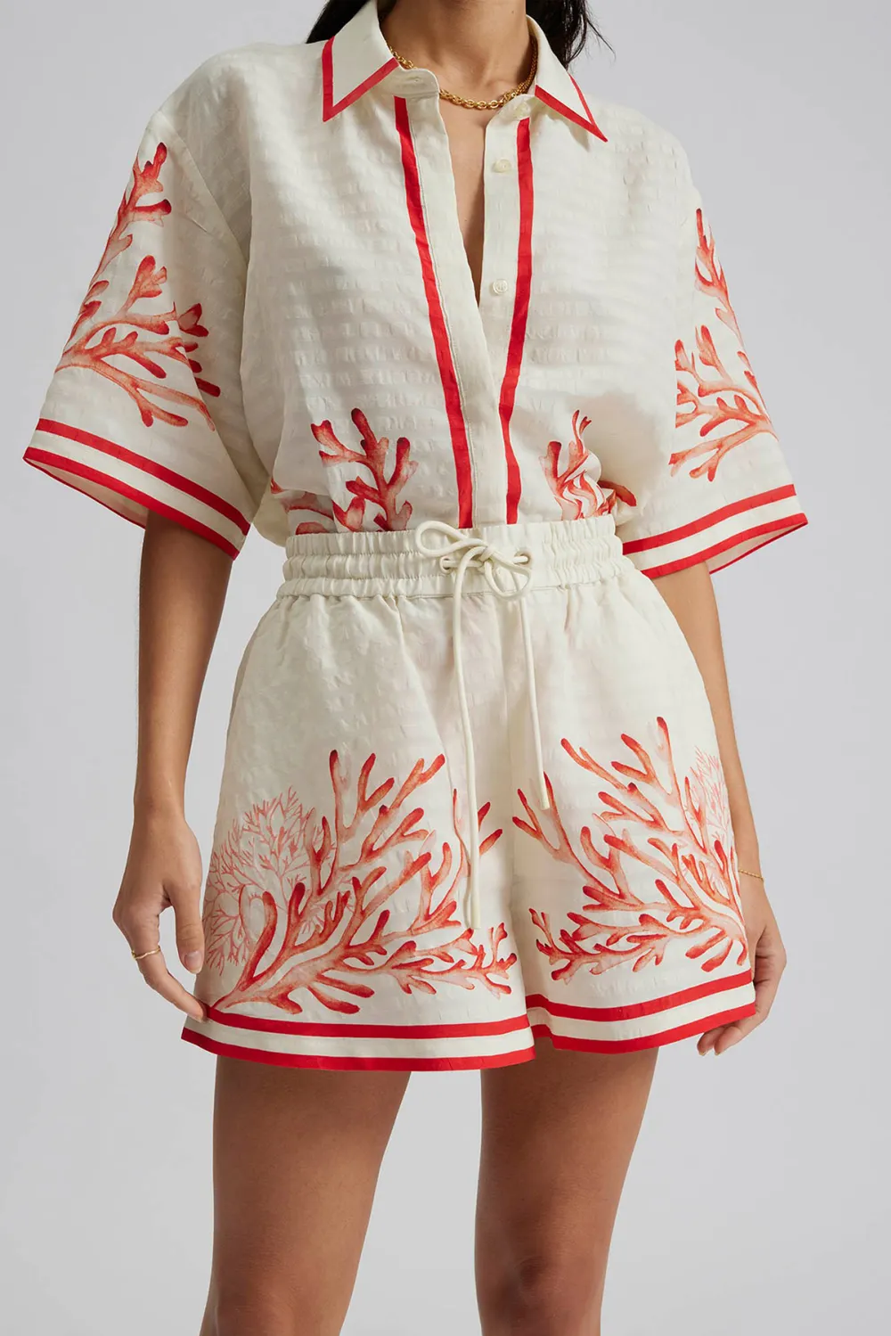 High Rise Drawstring Shorts