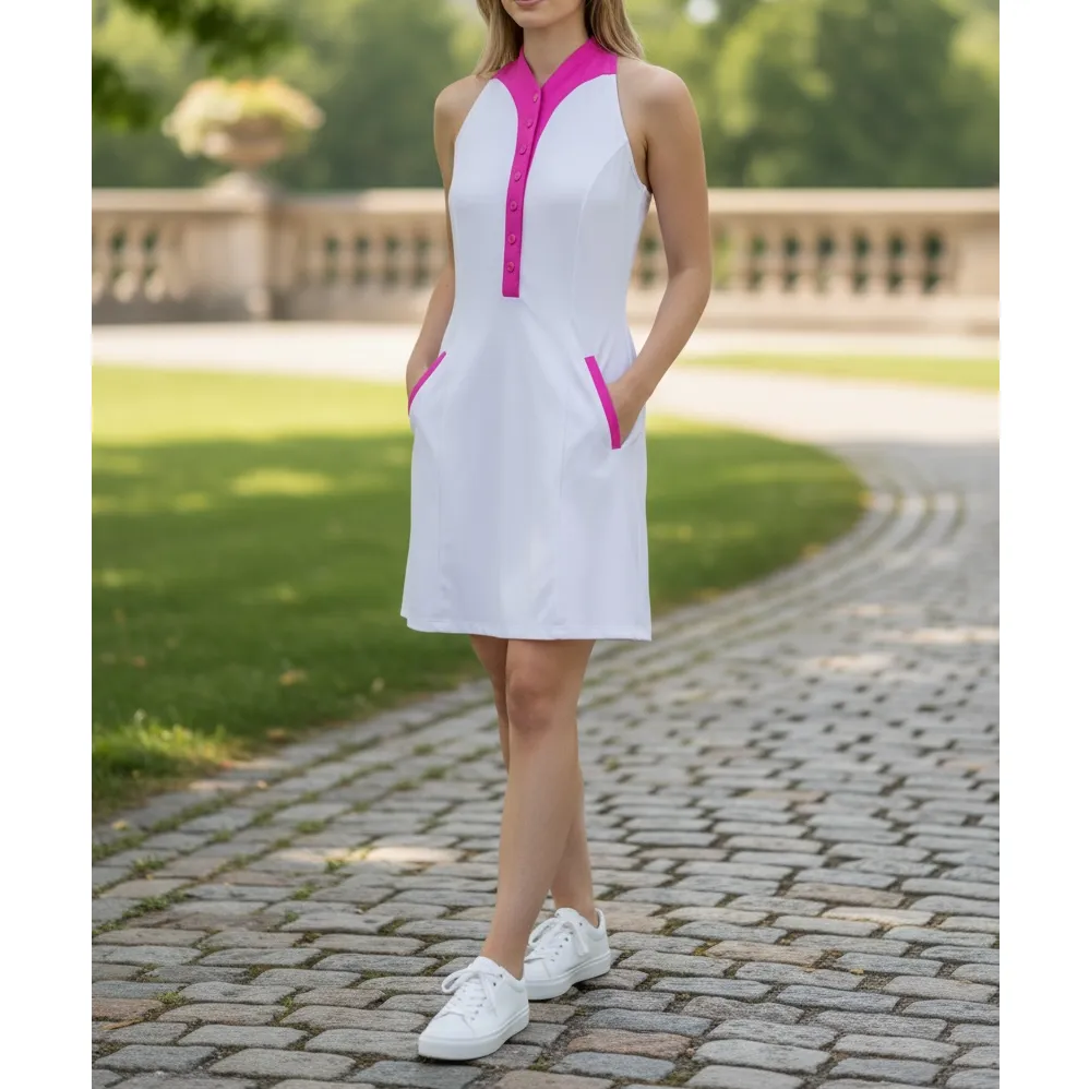 Colorblock Sleeveless Casual Dress
