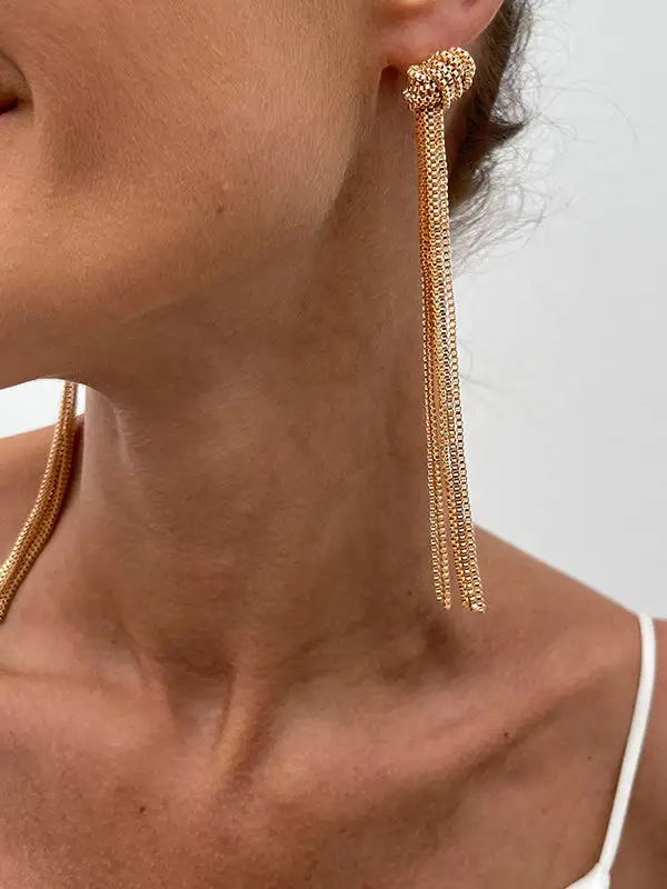 Layered Linear Accent Earrings