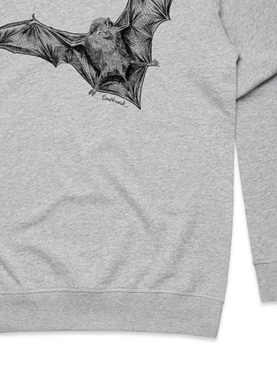 Simple bat pattern versatile casual sports shirt
