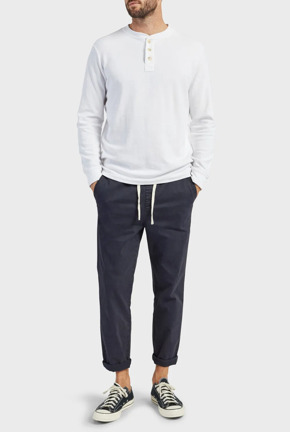 Grey Slim Fit Cotton Chino Trousers