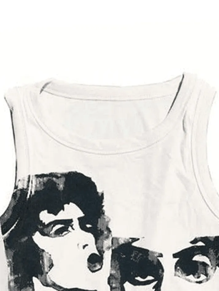Contemporary Crew-Neck Cropped Slim-Fit Tank Top