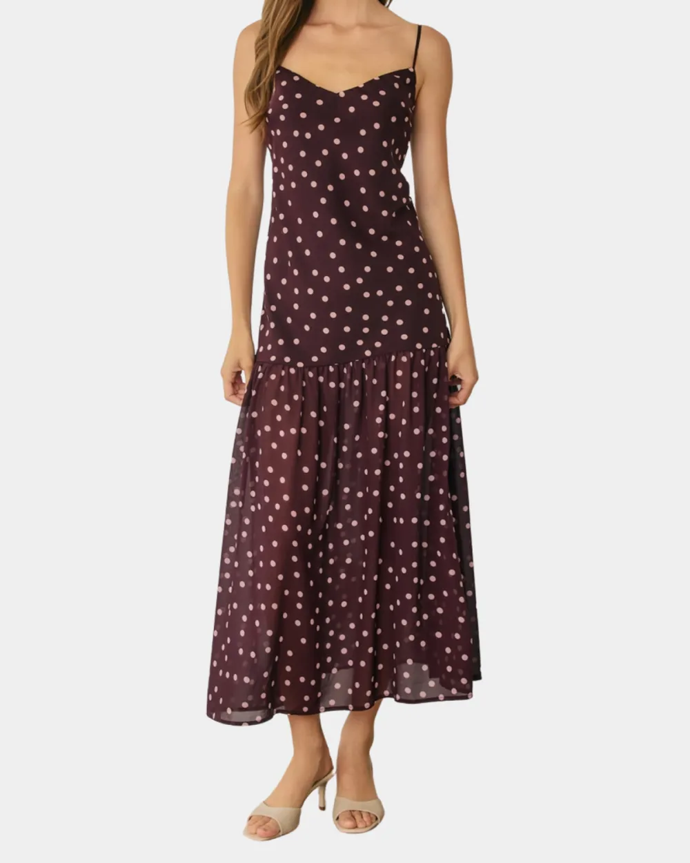 Polka Dot Drop Waist Dress