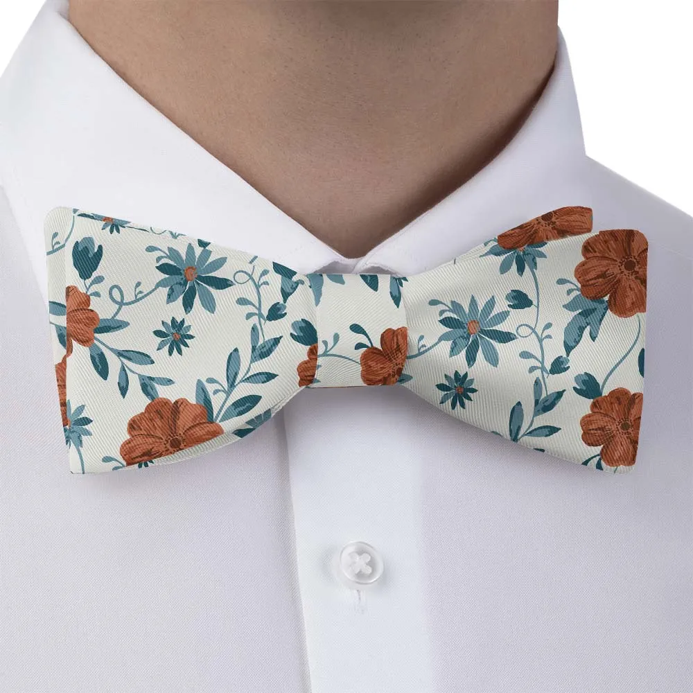 Impatiens Floral Motif Bow Tie