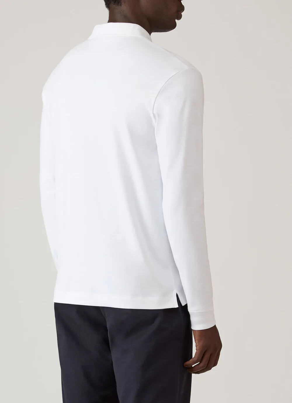 Modern Everyday Relaxed Fit Heavyweight Rugby Cotton Long Sleeve Polo Shirt