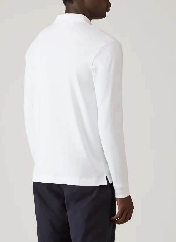 Modern Everyday Relaxed Fit Heavyweight Rugby Cotton Long Sleeve Polo Shirt