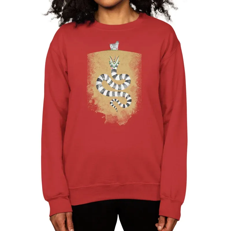 Striped Serpent Graphic Sweatshirt