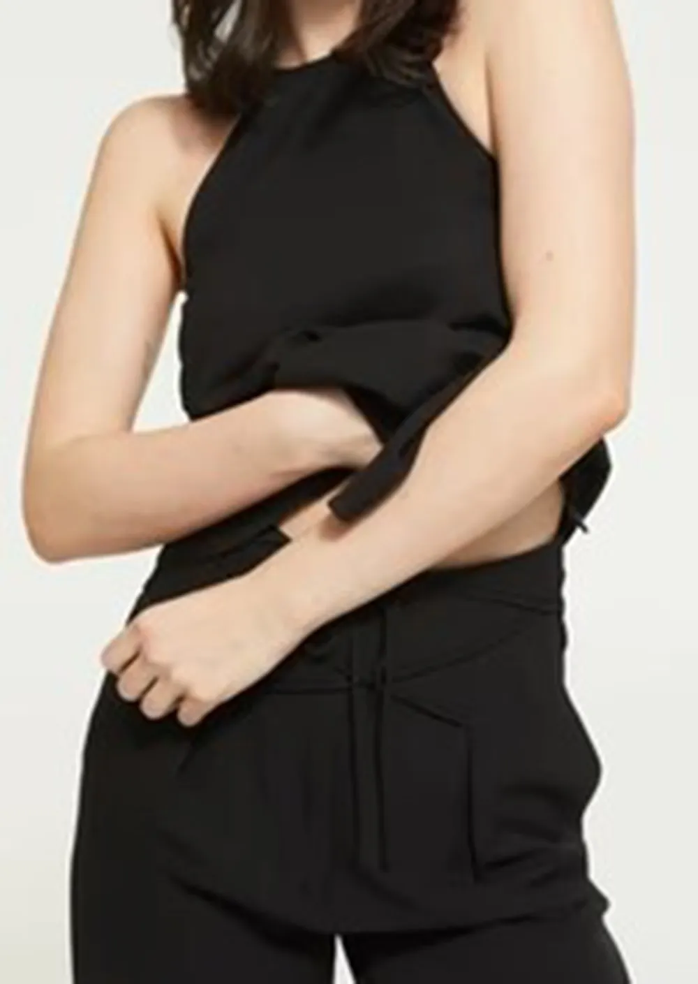 TIED WIDE LEG PANTS