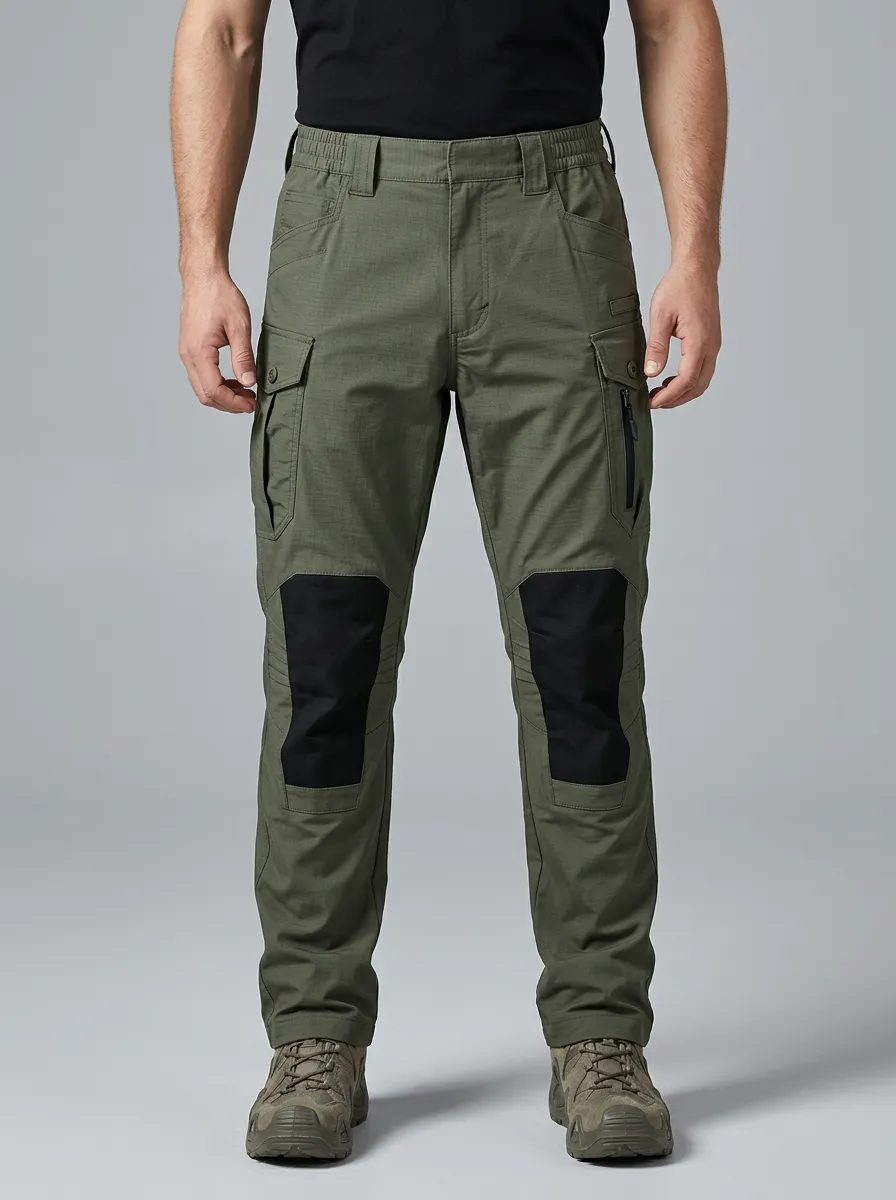 Everyday Multi-Pocket Knee Patch Cargo Detail Unisex Tactical Cargo Pants