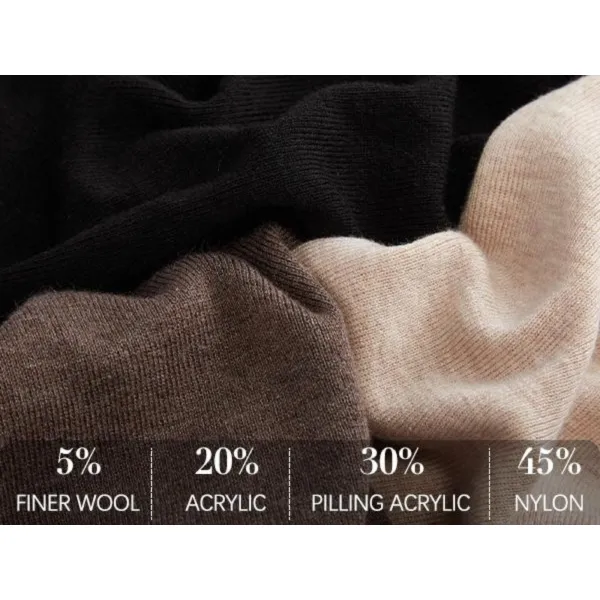 Women's Wool Blend Classic Crew Neck Casual Fall Sweaters