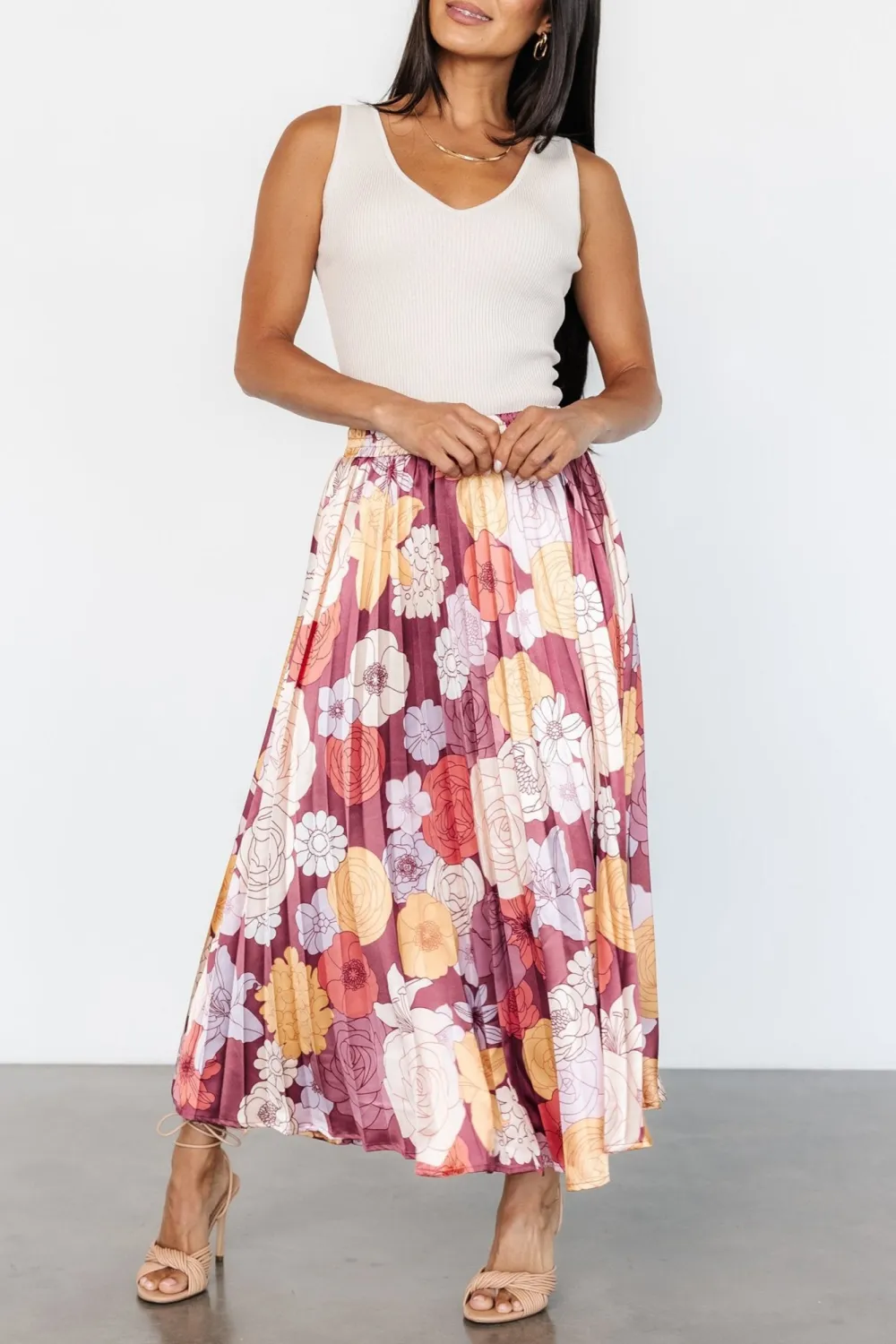 Personalized Art Floral Print Skirt