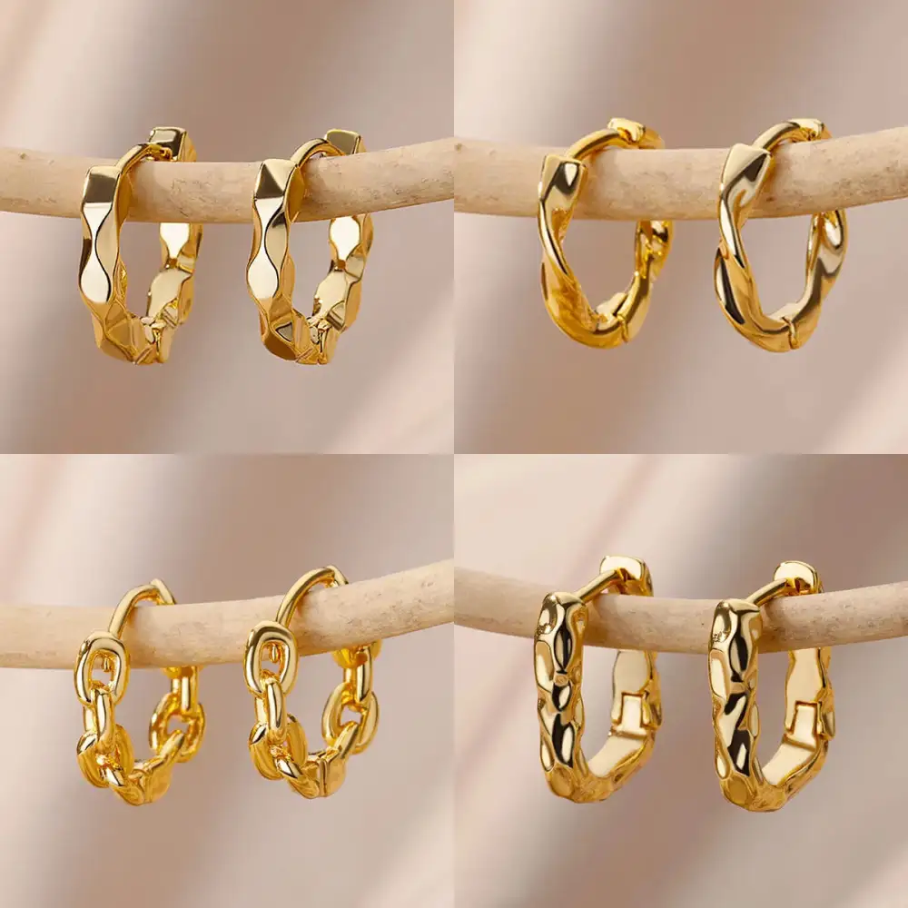 Stainless Steel Hoop Hoop Earrings