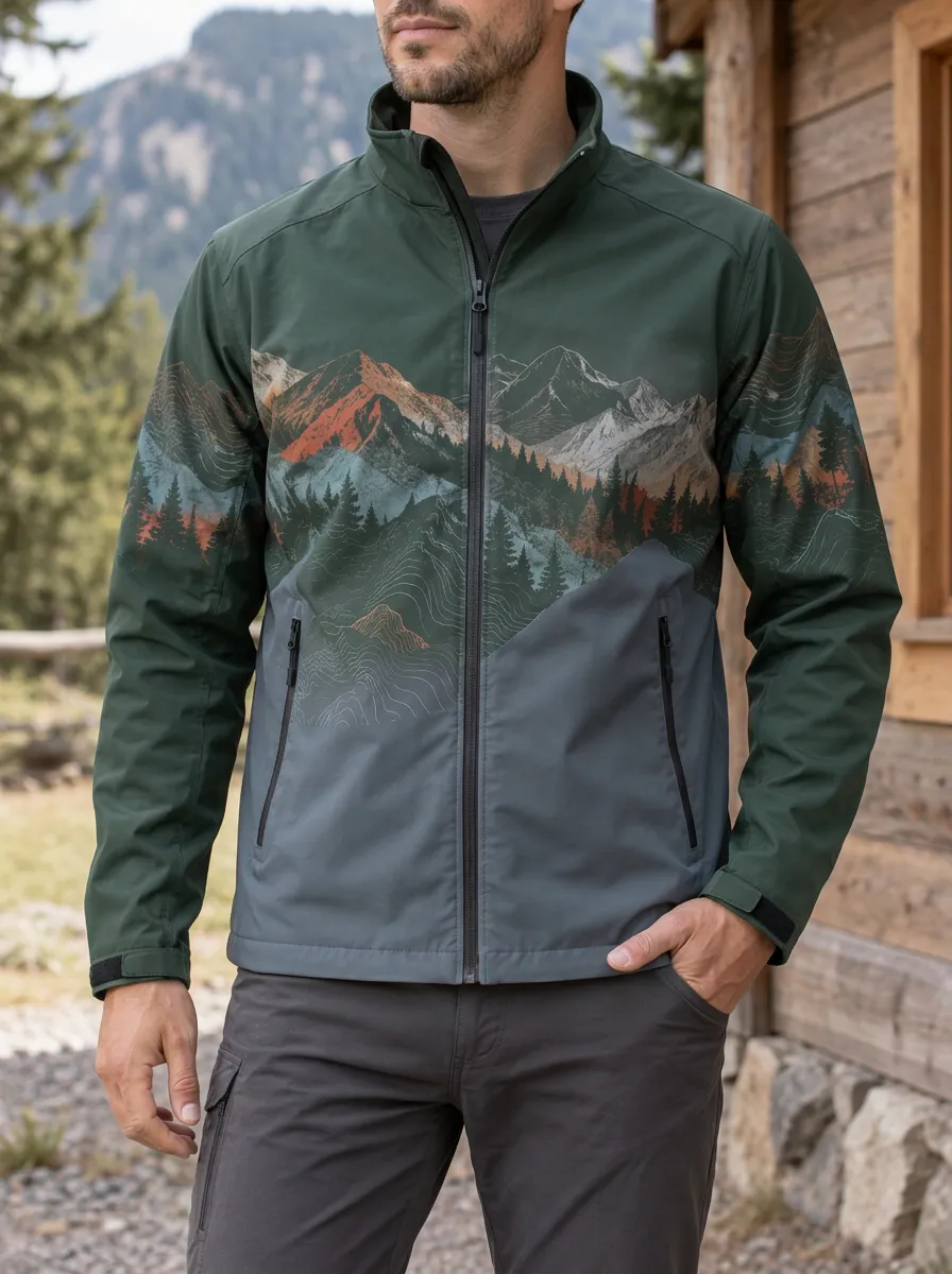 Men's Outdoor Hiking Mountain Forest Rugged Horizon Jacket