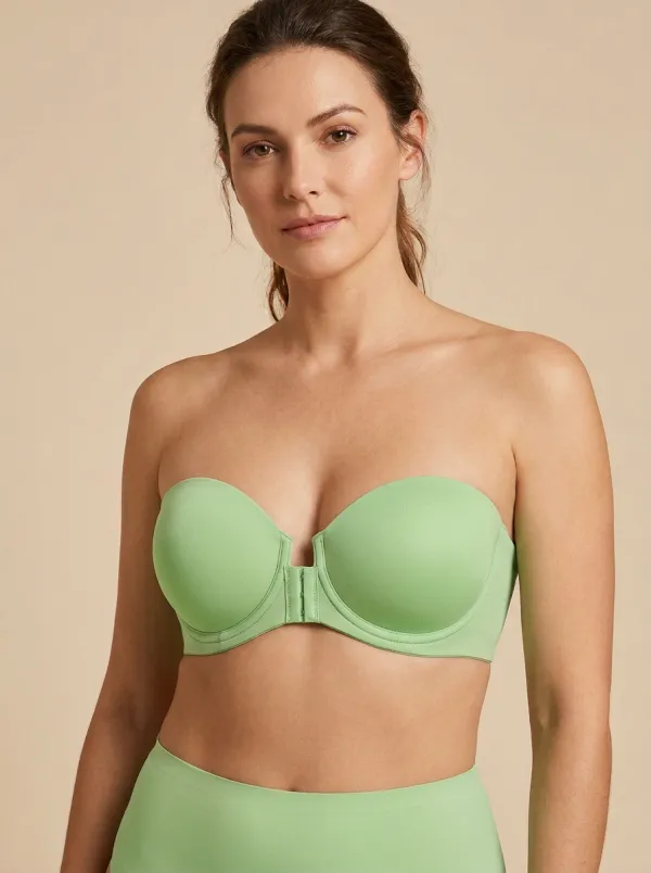 Women's Bandeau-Style Front-Closure Strapless Bra