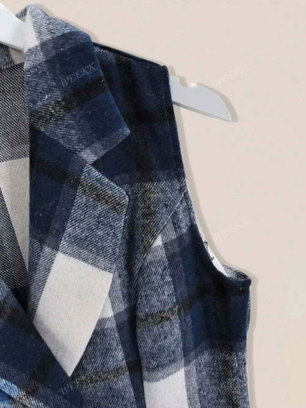 Plaid Sleeveless Dress Casual