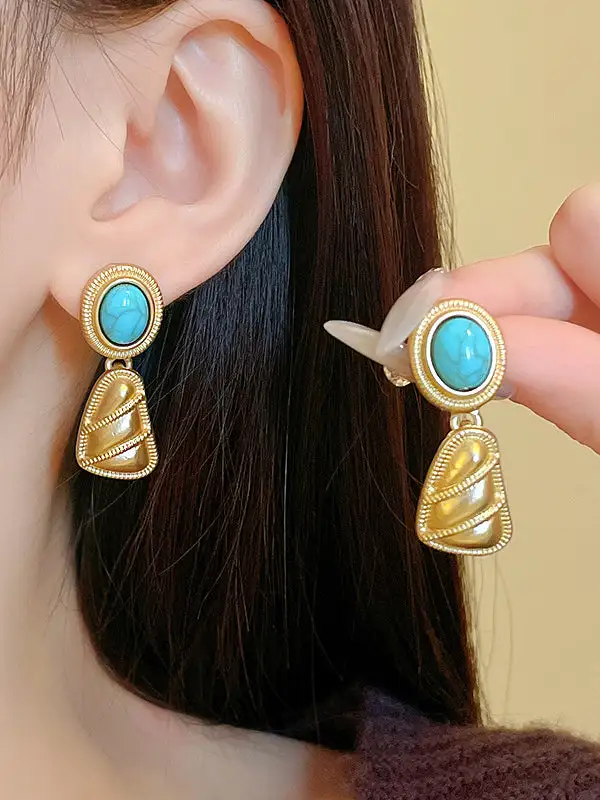 Ornate Statement Drop Earrings