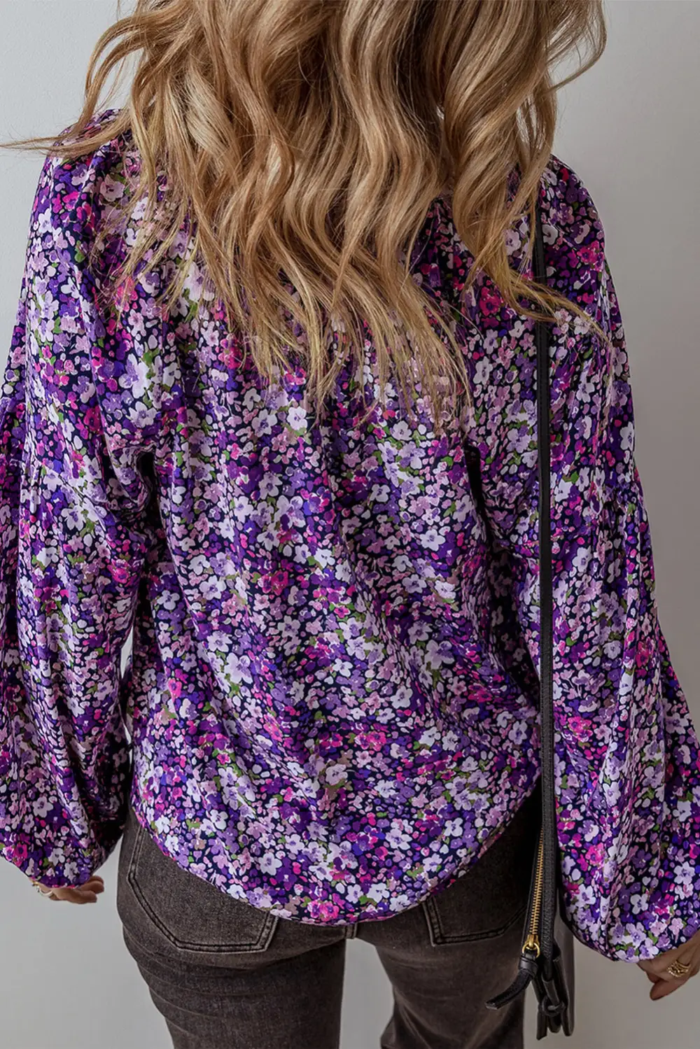 Floral V-Neck Boho Blouse
