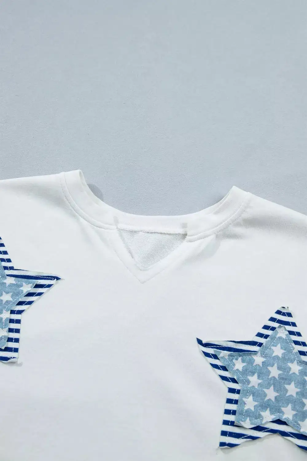 Patriot Star Patched Notched Neck Mineral Washed