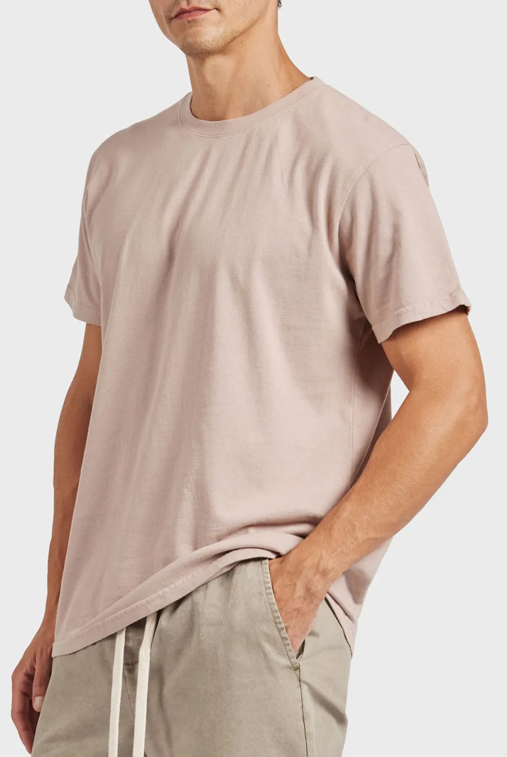 Blue Short Sleeve Crew Neck Basic Tee