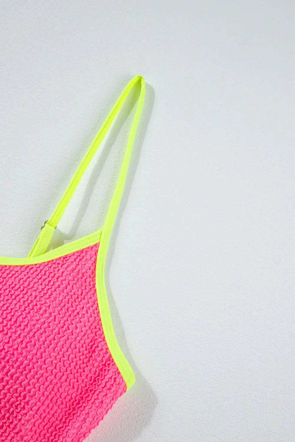 Blocked Pattern High Waisted Bikini Swim Set