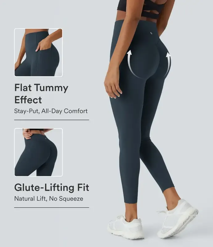 🔥Last Day 80% Off- High Waisted Scrunch Butt Lifting Tummy Control Pocket Shaping Training Leggings