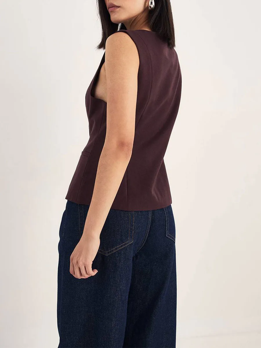 Lady'S Retro Sleeveless Blouse