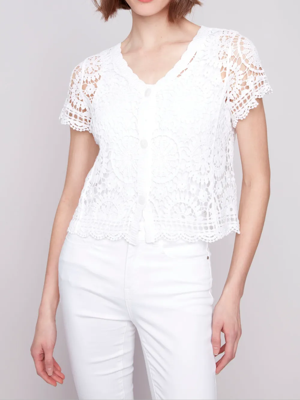Creative Lace Hollow Ladies Top