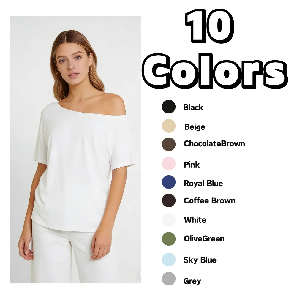 Women's Solid-Color Versatile Short-Sleeve Top