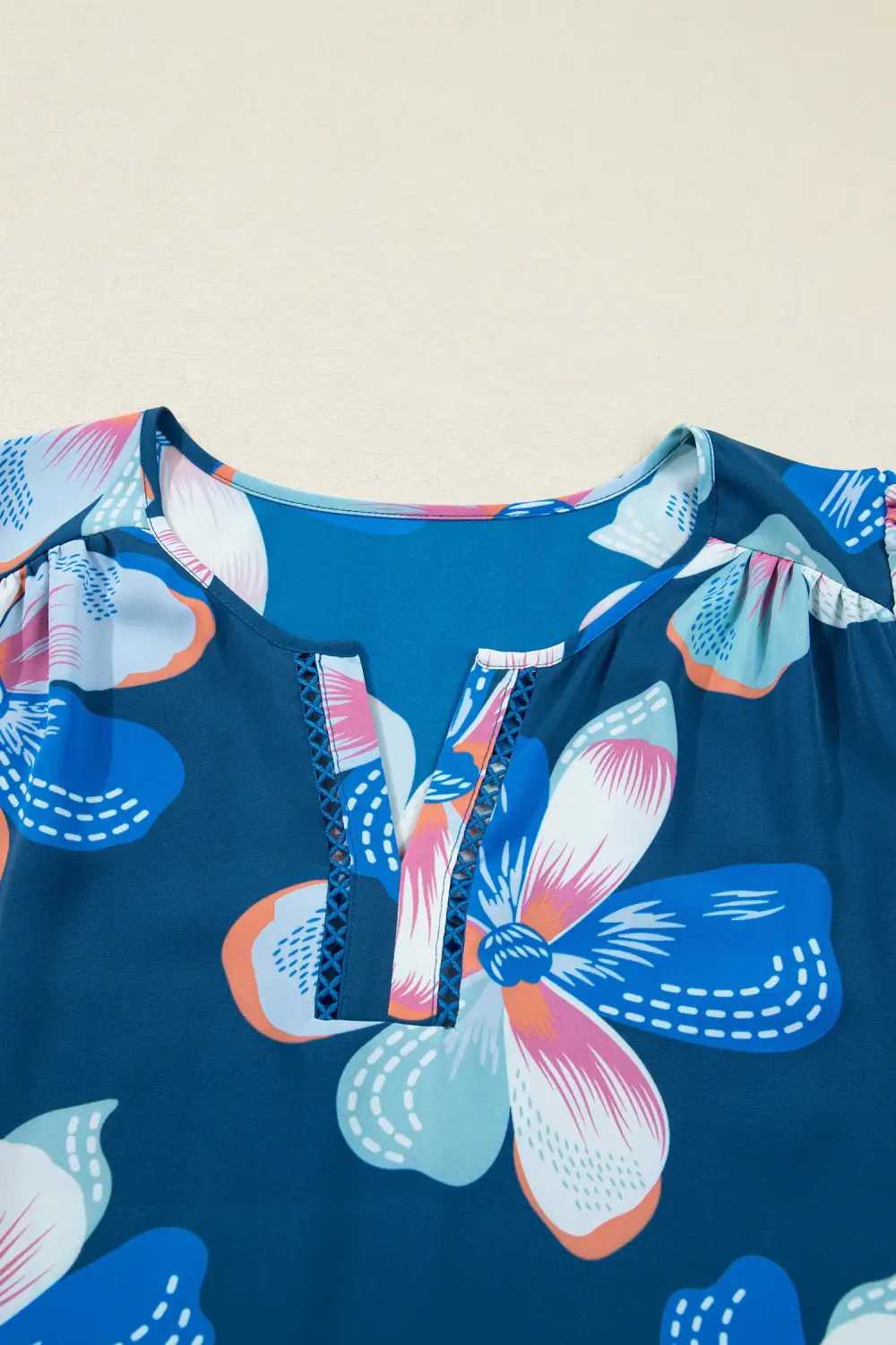 Floral Printed Tie Waist Dress Casual
