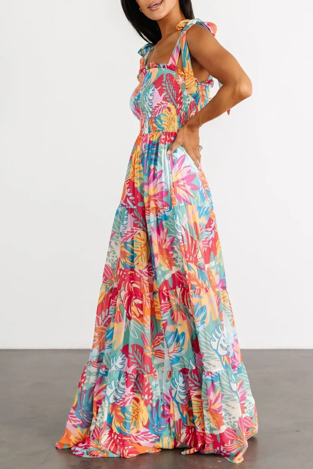 Abstract Art Print Flowing Dress