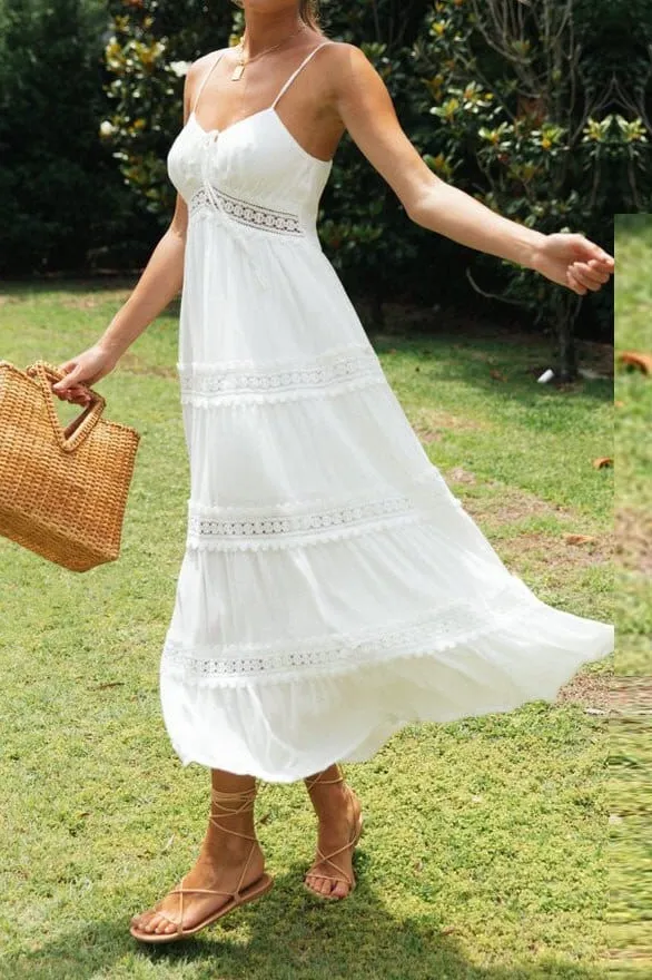 Modern Refined Women's Lace Midi Dress