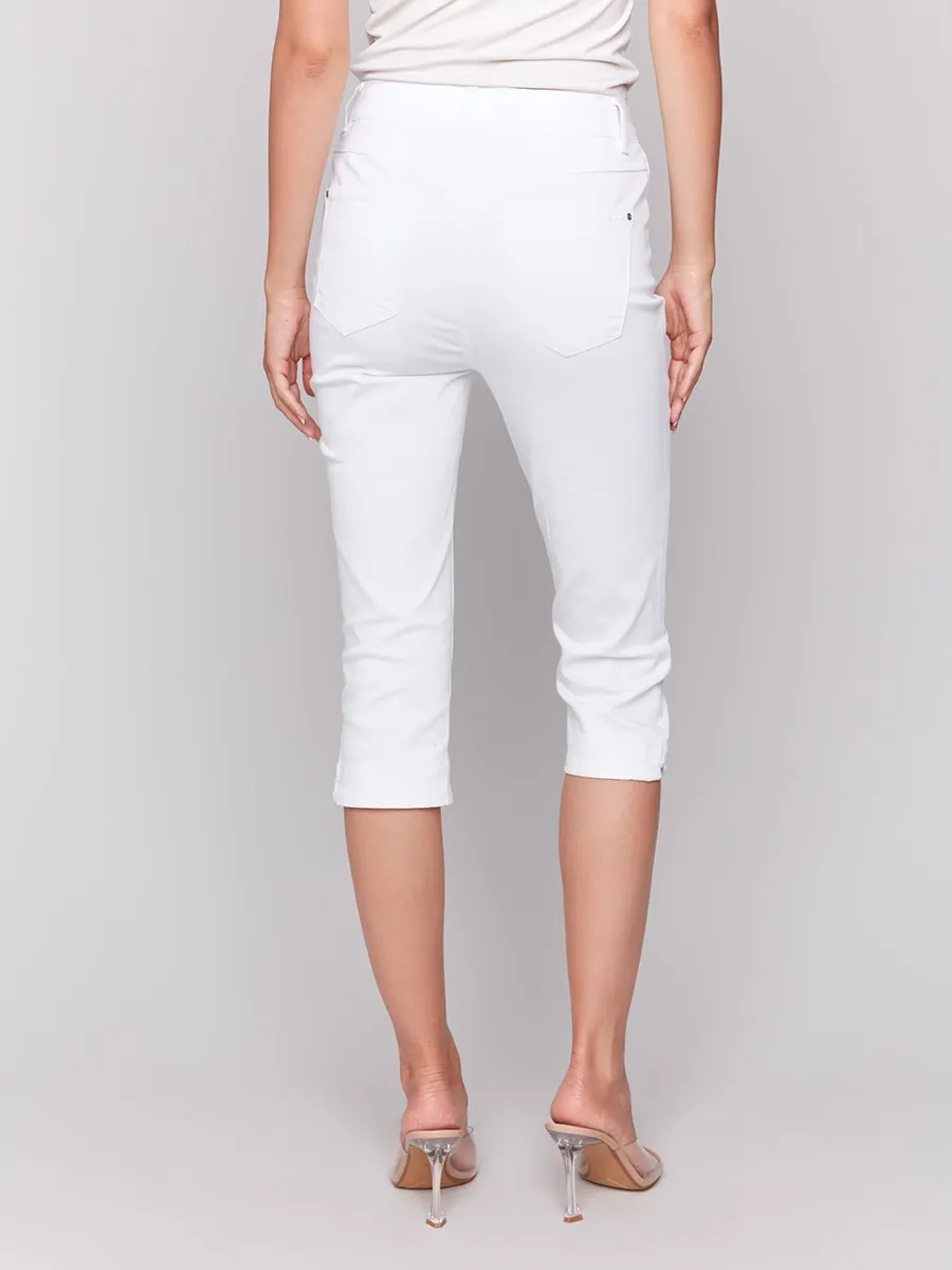 Women's Breathable Cotton Twill Cropped Pants