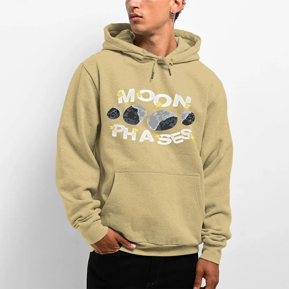 Sad Moon Print Hoodie