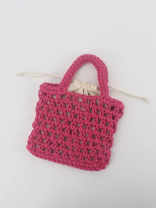 Hollow Solid Mini Knitting Woven Bag Handbag