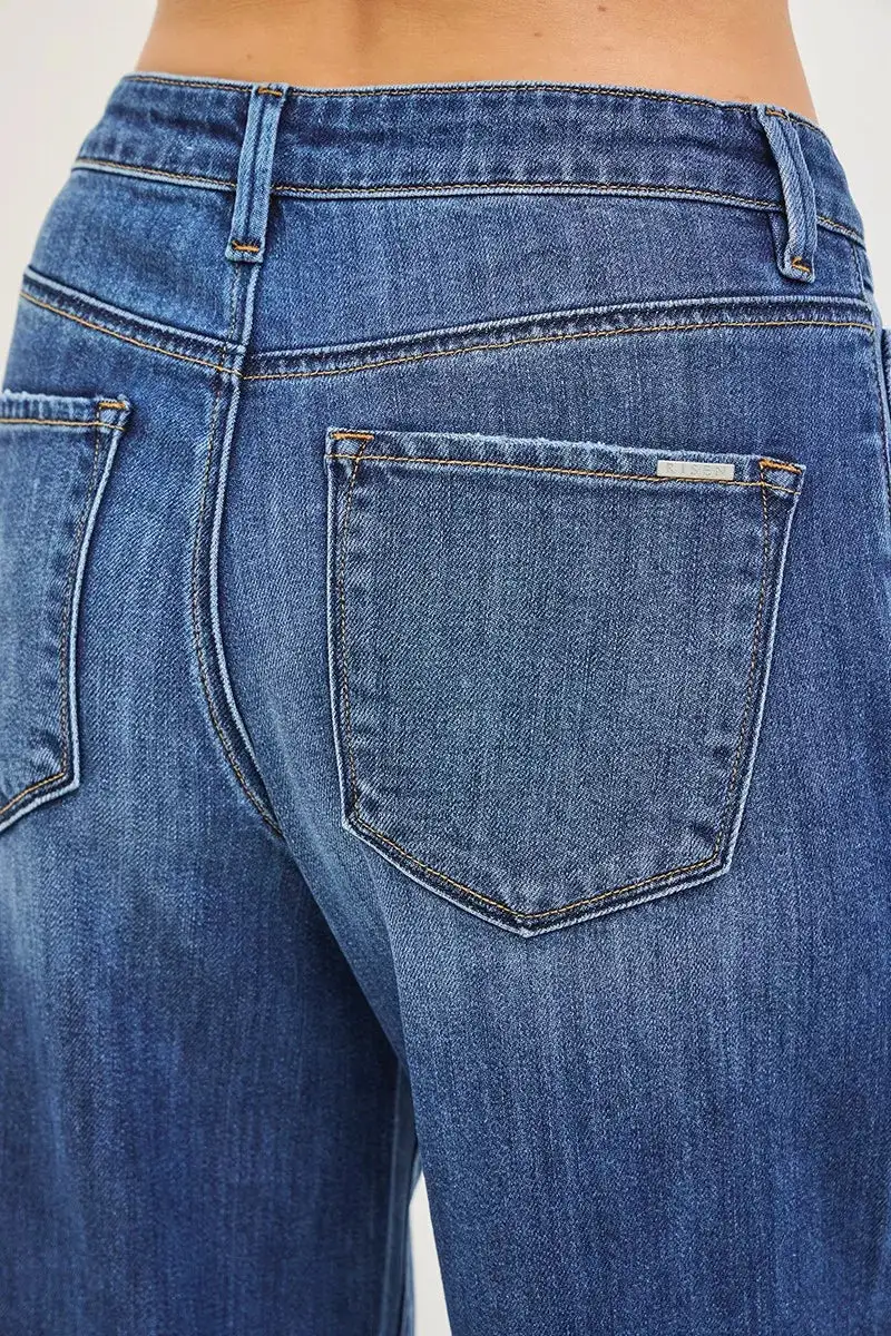 Textured Pocketed Denim Jeans