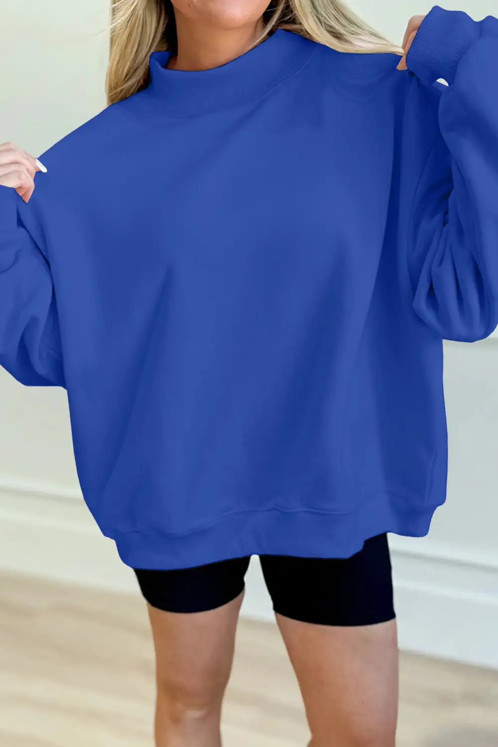 Everyday Relaxed Mock Neck Sweatshirt