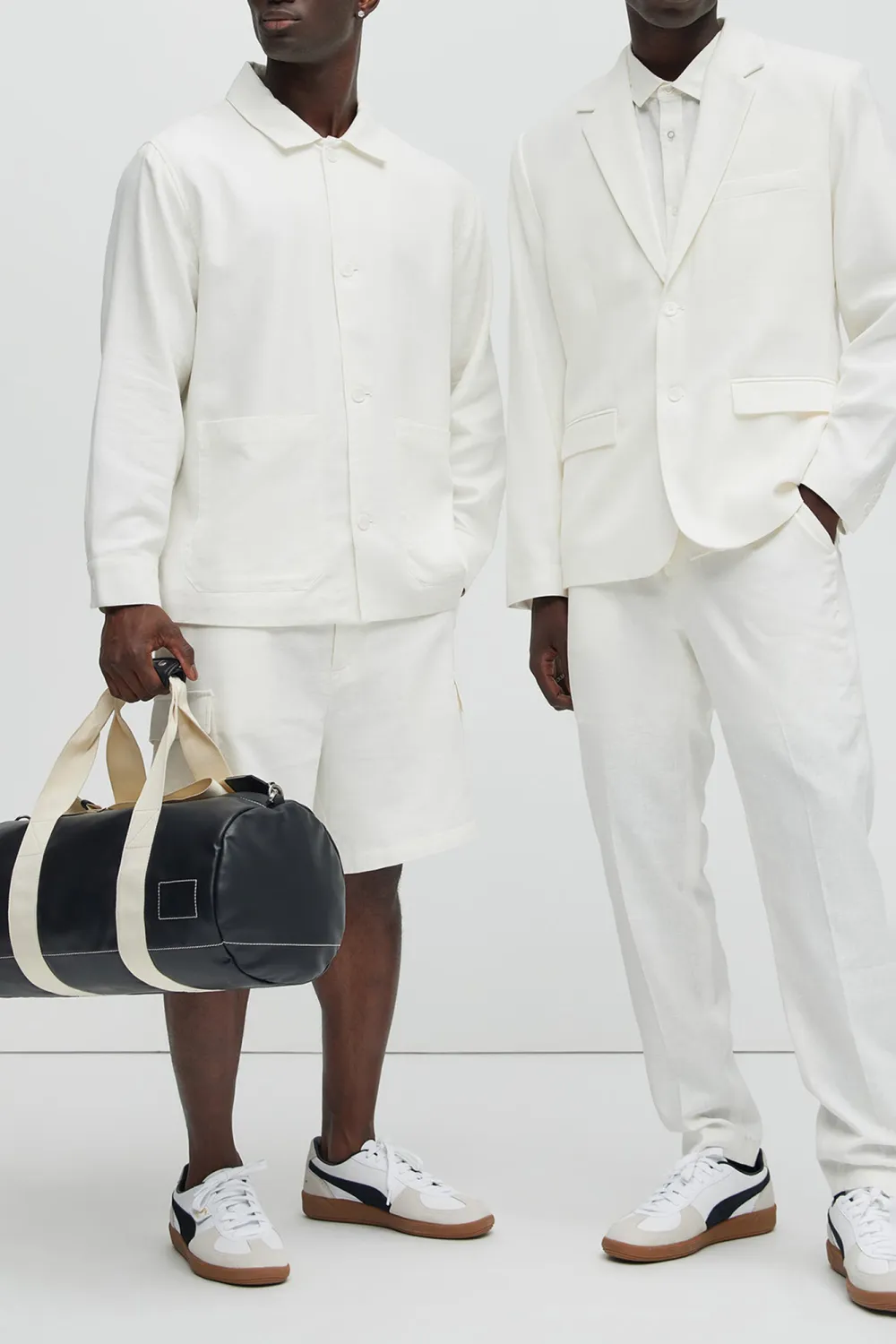Slight Stretch Linen Suit Jacket - Black