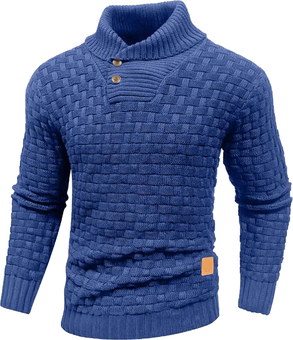 🧶 Men’s Shawl Collar Knit Sweater – Classic Warmth. Effortless Style. Smart Comfort for the Cold Season