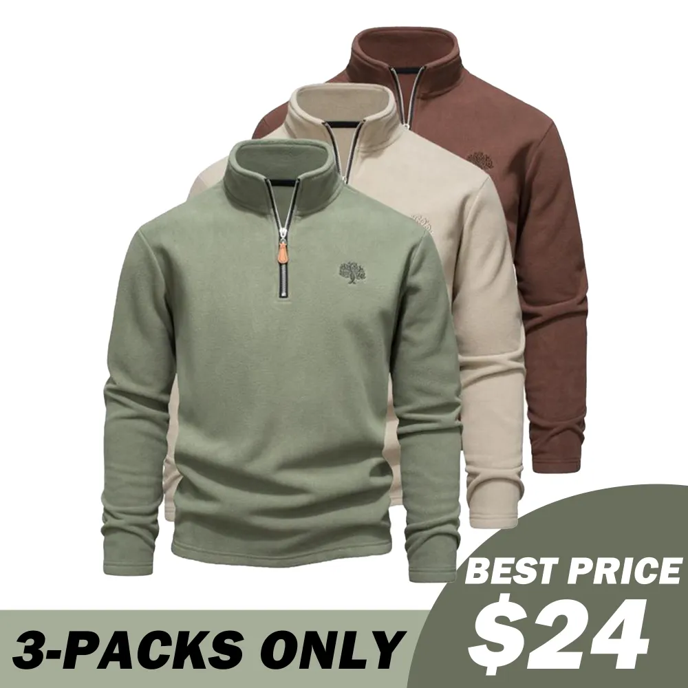 Men’s Half-Zip Fleece Sweatshirt | Warm, Casual & Comfortable