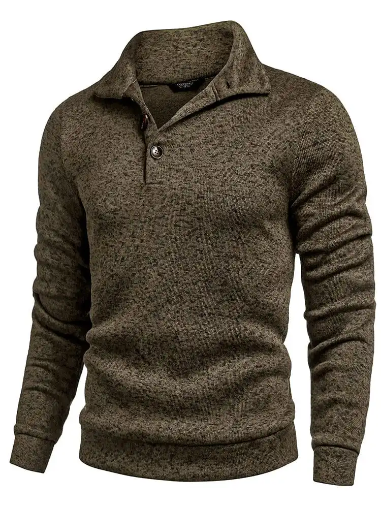 Casual Thermal Texured Knitted Sweatshirt Hoodie
