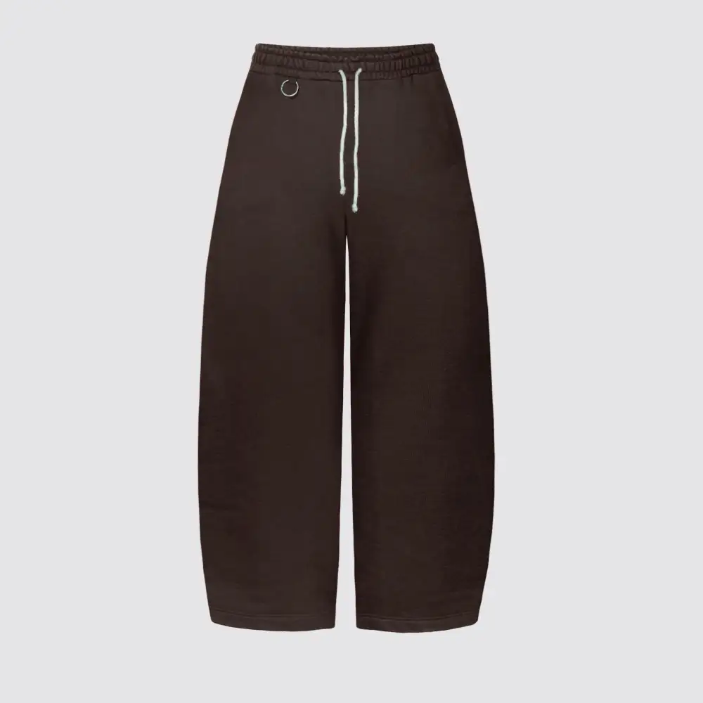 Lounge Drawstring Pocketed Barrel Leg Wide Barrel Ultra Heavyweight Barrel French Terry Sweatpants