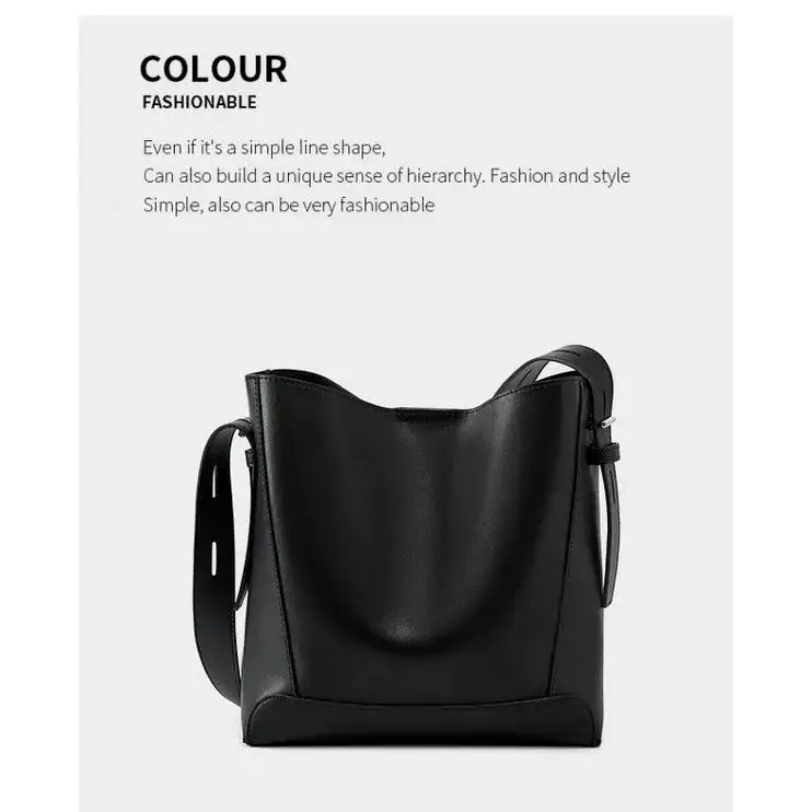 Roomy Leather Bucket Bag