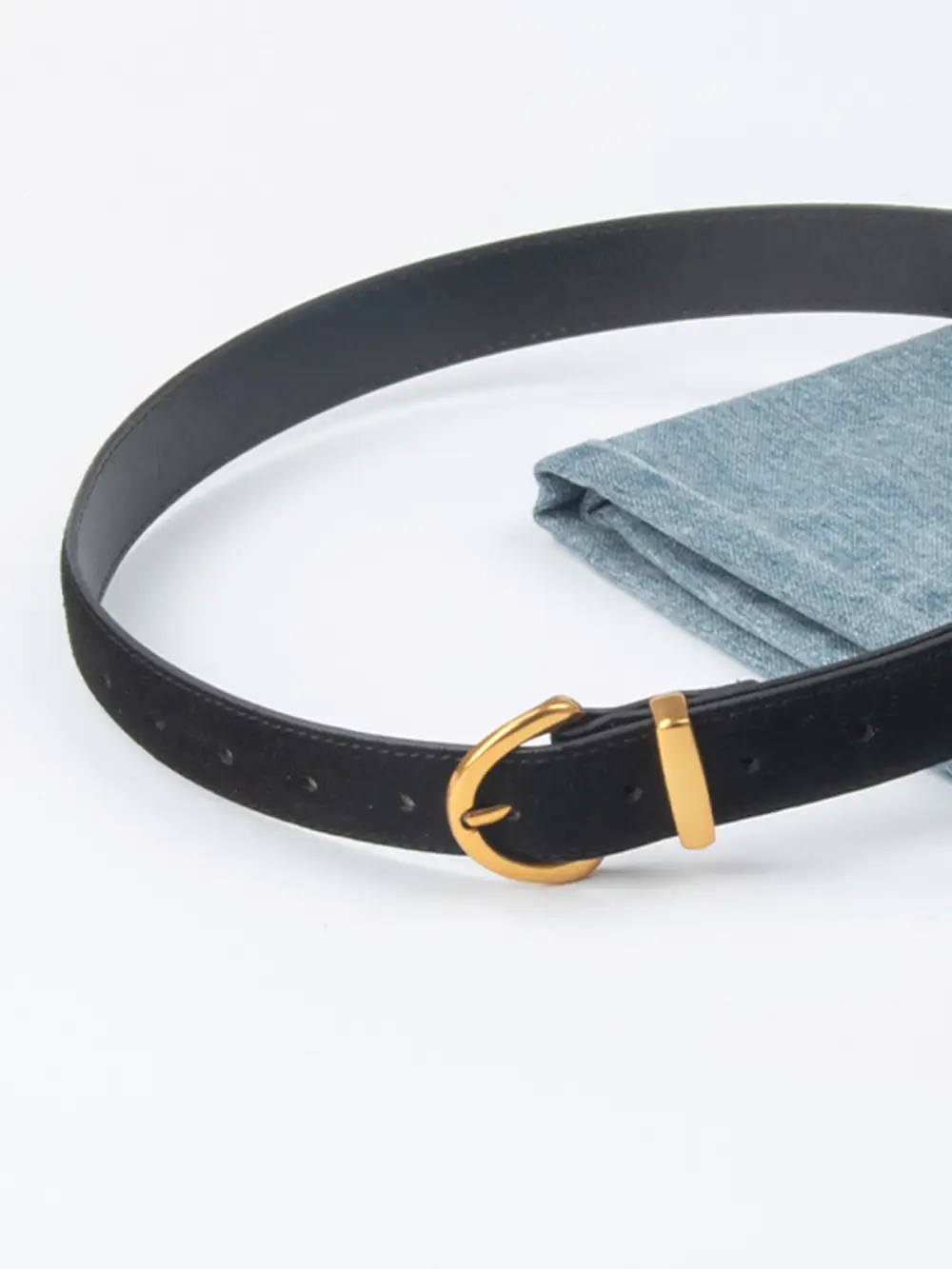 Brown soft buckle leather belt