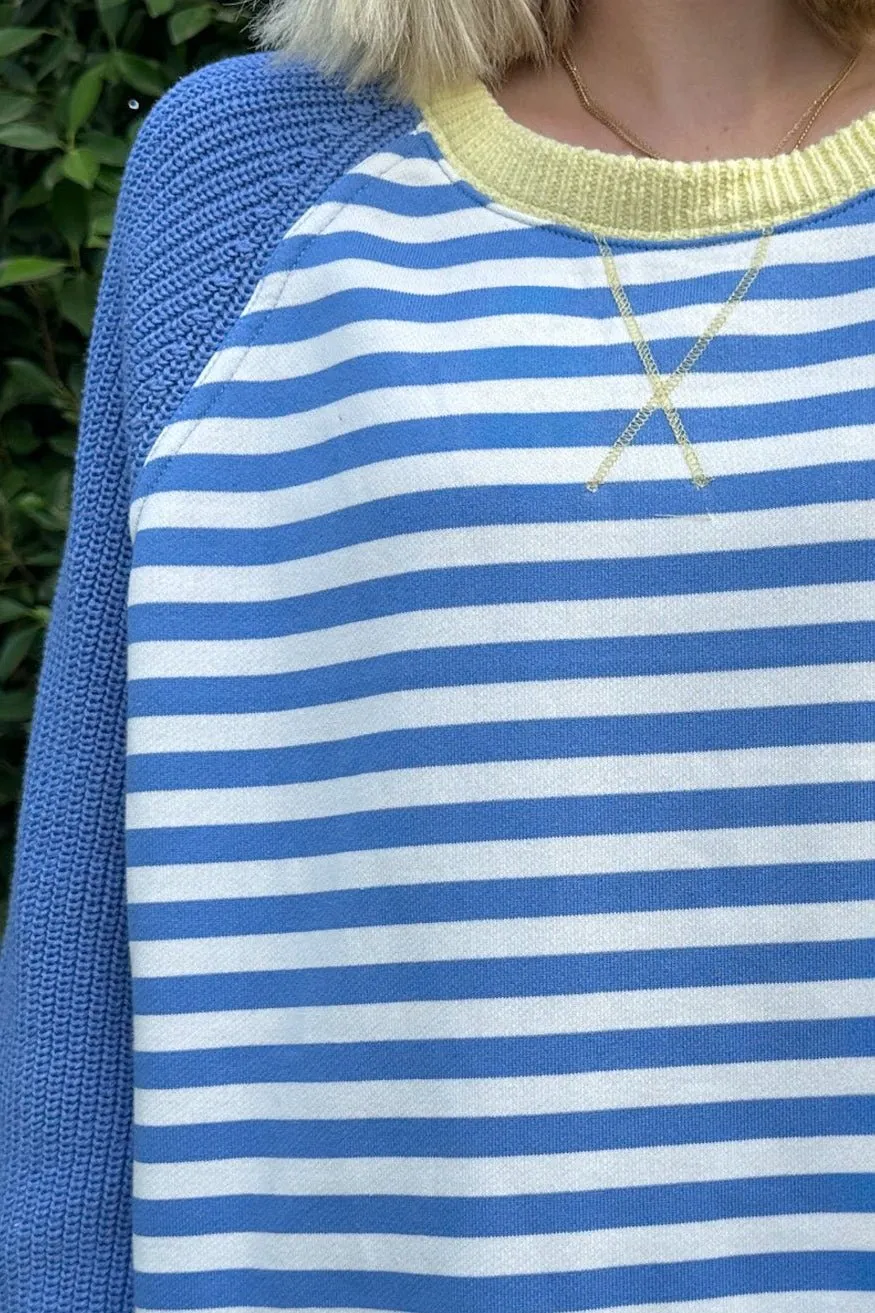 Open Fit Knit Striped Pullover