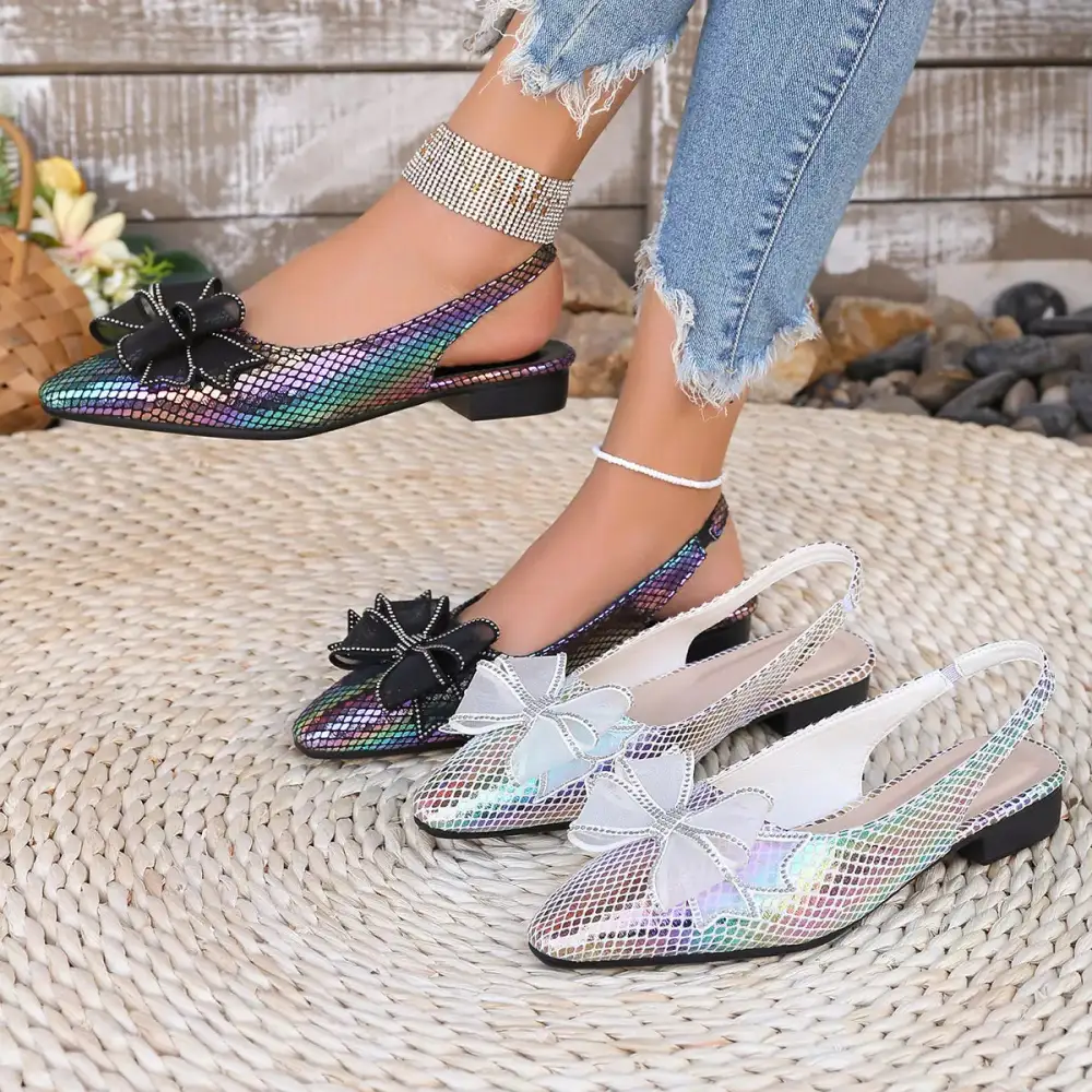 Soft Point Toe Block Heels Sandals