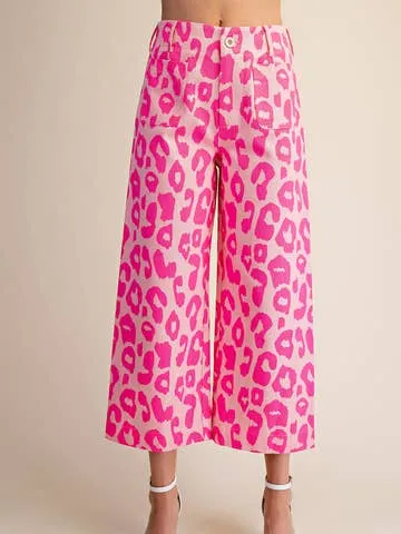Roomy Zip Wide Leg Casual Pants