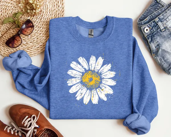 Daisy Graphic Crewneck Sweatshirt