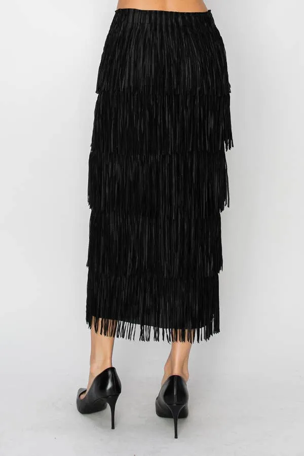 Refined Everyday Fringe Skirt