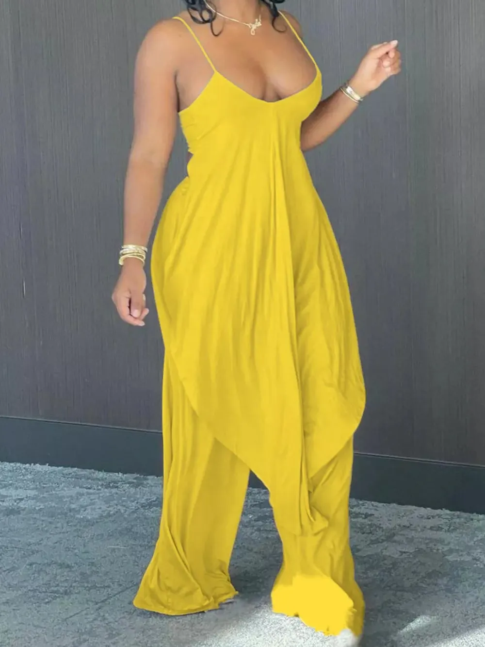 Full Size Asymmetrical Hem Cami and Pants Set Plus Size