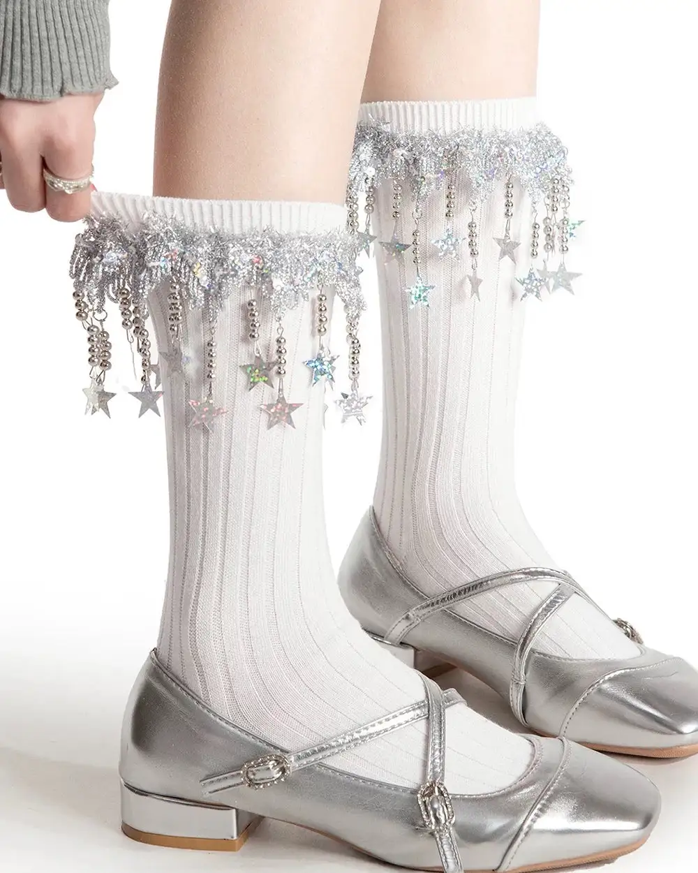 Sparkle Star Charm Socks